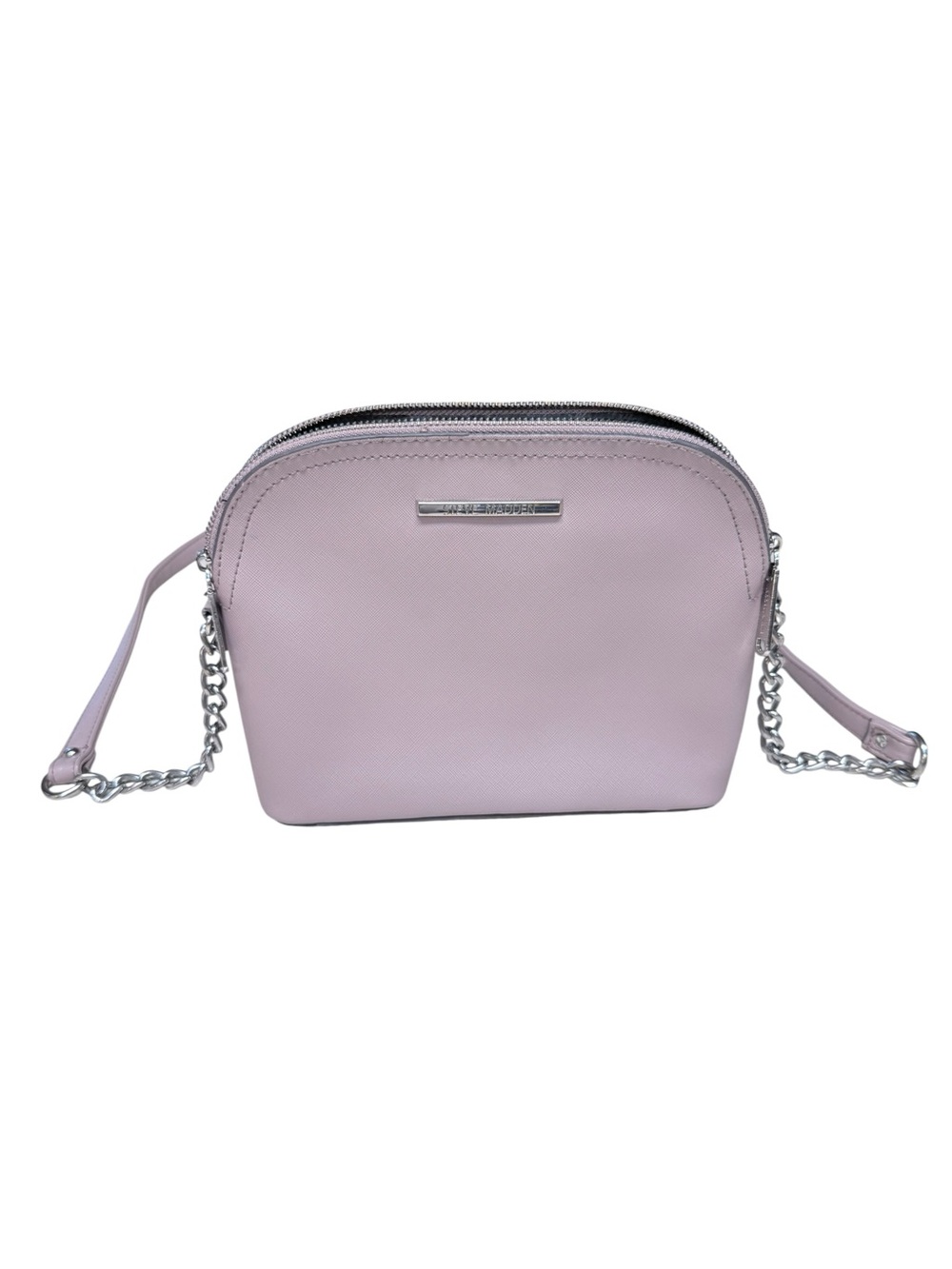 Steve Madden Bmaggie Pink/Blush Crossbody Bag with Silver Chain